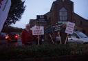 Residents protest against plans for Hamble Airfield quarry. 23/11/2022