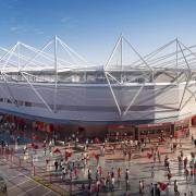 CGI of proposed St Mary's Stadium fan zone. Image: Southampton FC