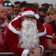 Saints fan dressed as Father Christmas ahead of West Brom match