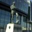 The Booby Moore Statue and the Wembley arch