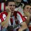 Saints fans watch their team beaten at St Mary's last night