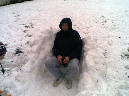 A snow thrown and Nathan Thompson