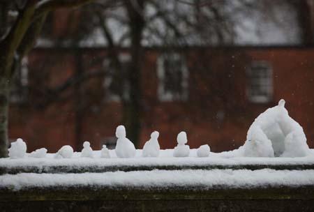 Mini snowmen in Hampshire