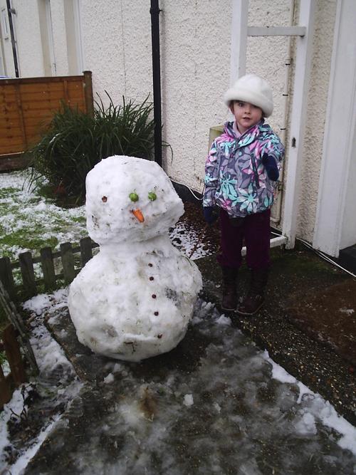  LILY AND HER SNOWLADY, "QUEEN LIZ"    