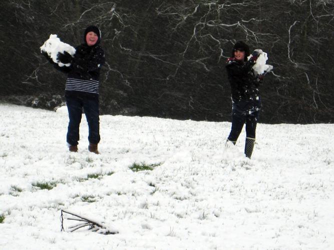 Whos got the biggest snowball? Picture by Naomi Wilson