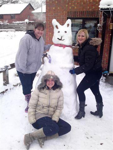 A Snow cat in Farnborough, Hampshire. Sent in by Tamar Osterley.