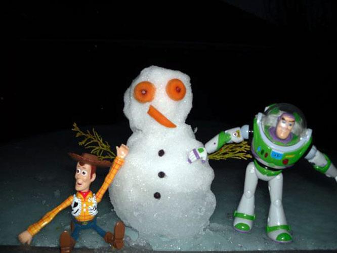 Toy story snowman by Neil Tracey.