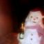 Our Hamble Snowman with a bottle of Bollinger by Annie and Karen
