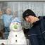 Mike built William his first snowman...by Sandra Ray. Mike built William his first snowman...by Sandra Ray.