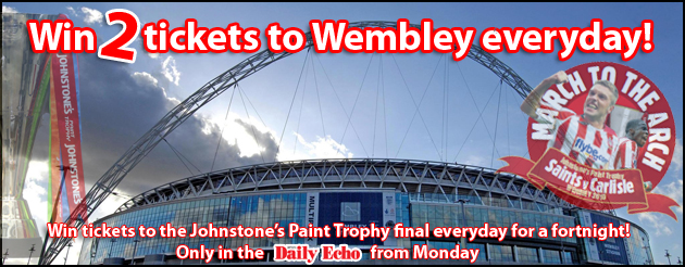 Win tickets to the Johnstone's Paint Trophy Final 2010 with the Daily Echo