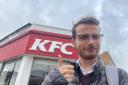 Echo reporter Jose Ramos outside KFC on Leigh Road, Eastleigh