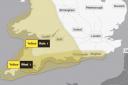 Met Office yellow warning for Hampshire