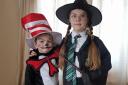 James Rowley, eight, went as Cat in the Hat for World Book Day 2024 while Isabell went as a witch ready for the day at Shirley Warren.