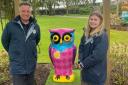 Rob and Becca with the owl
