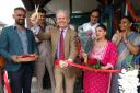 New Forest East MP Julian Lewis opens the Indian Kitchen restaurant at Hythe Marina Village