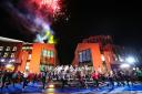 Photo Stuart martin - Firework mark the opening of the new NST in Guildhall Square.