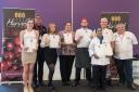 Best in Class winners (L-R) – Shona Black, Phil Clark (Harvest Fine Foods), Georgia Freemantle, Lily Poling, Ben Smith, Ayesha Khan, Samuel Sewell, Andy Mackenzie (Exclusive Hotels)