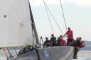 ON TRACK: Jethou heads the field in IRC Class Zero at Cowes yesterday.  	Pics by Rick Tomlinson.