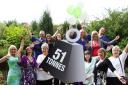 Patients, surgeons and staff at The Spire Hospital in Southampton celebrate the milestone in weight loss.