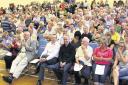Residents fill Jubilee Hall in Bishop’s Waltham as the parish council makes its objection to supermarket giant’s plans.