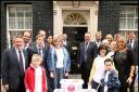 Campaigners and MPs outside Number 10 with the 232,733-signature Have a Heart petition ready to deliver to the Prime Minister.