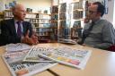 Vince Cable is questioned by the Daily Echo's Patrick Knox