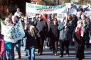 Protesters march against the Boorley Green development