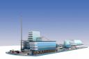 Artist's impression of the proposed biomass plant.