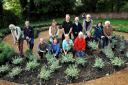 The team of volunteers who have been working on the garden.