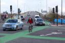 The new bike-friendly junction at the Itchen Bridge/Saltmarsh road junction in Southampton