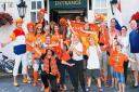 Dutch fans celerbate at the Silver Fern Pub in Warsash