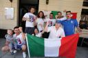 English fans join Italians in cheering on the Azzurri