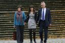 Hilary and Trevor Foster with their daughter Sarah, 20, outside Winchester Crown Court