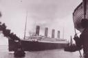 DEPARTURE: A rare black and white image of Titanic as she departs Southampton on her maiden voyage, April 10 1912.