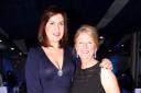 Amanda Lamb with Tina Wellman-Hawke at the Dave Wellman Cancer Trust ball