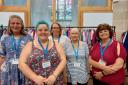 Volunteers at the clothing bank (L-R) Clarie McCann,  Ashton Blake, Louise Evans, Mary Thomas, Jane Lister.