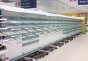 Empty Tesco shelves in Winnall