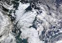 This NASA image taken yesterday, shows the full extent of the snow covering Great Britain.