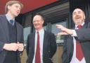 Tory candidate Steve Brine, David Willetts and university vice chancellor Tommy Geddes.