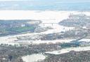 River Itchen in Southampton from the air
