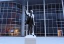 The Ted Bates stature outside St. Mary's - by Echo reader Rob Gage