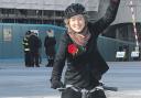 Thea Bjaalan cycled the journey in just 15 minutes