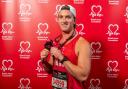 Harry Green completed the London Marathon for the British Heart Foundation. Picture by Fergus Burnett
