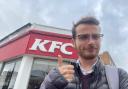 Echo reporter Jose Ramos outside KFC on Leigh Road, Eastleigh