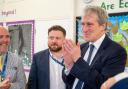 Schools minister Damian Hinds MP, right, with Southampton City Council\'s cabinet member for children and learning Cllr Alex Winning, centre, and service manager for inclusion Bryn Roberts, left