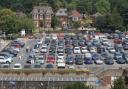 A section of the visitor car park at Southampton General Hospital is closed to visitors this weekend