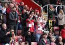 Fans pay tribute to Saints fan CJ Fenna during Stoke match at St Mary's