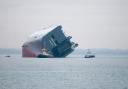 The Hoegh Osaka stranded in the Solent