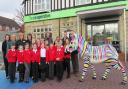 Bassett Green Coop team and pupils from Townhill Junior School team with Kirstie Mathieson and Gilbert