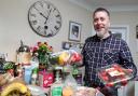 Alex Thurley-Ratcliff is eating 'intercepted food' for a month to raise awareness of the problem of food wasted by food retailers. Pictured in Portswood.              Picture: Chris Moorhouse           Wednesday 6th April 2016.